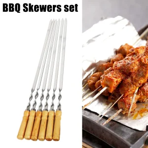 6Pcs Long Handle Shish Kebab